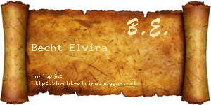 Becht Elvira névjegykártya
